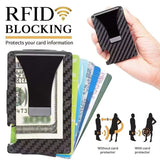 Foxeve Wallet For Men Front Pocket RFID Blocking Minimalist Wallet For Men - Metal Wallet With Money Clip