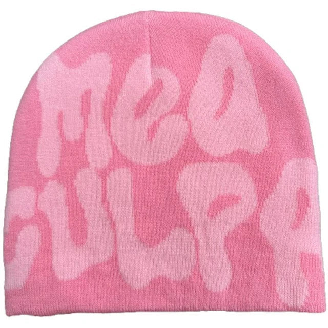 Foxeve Christmas Gift Y2k Knitting Beanies Hat Women Men Winter Skull Caps Emo Grunge Accessories