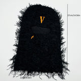 Foxeve Balaclava Distressed Ski Mask Knitted Full Face Mask Windproof Winter For Men Women