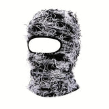 Foxeve Ski Mask Balaclava Distressed Knitted Face Mask for Men/Women Cold Weather   WindProof